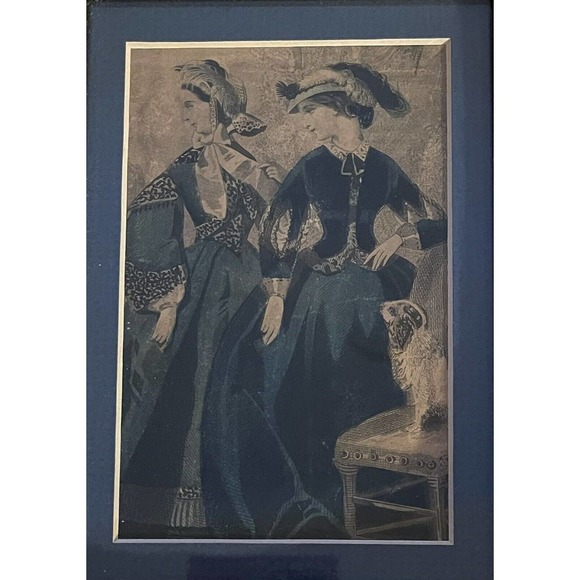 Antique Framed Hand Colored Etching Gold Gilt - Picture 2 of 3